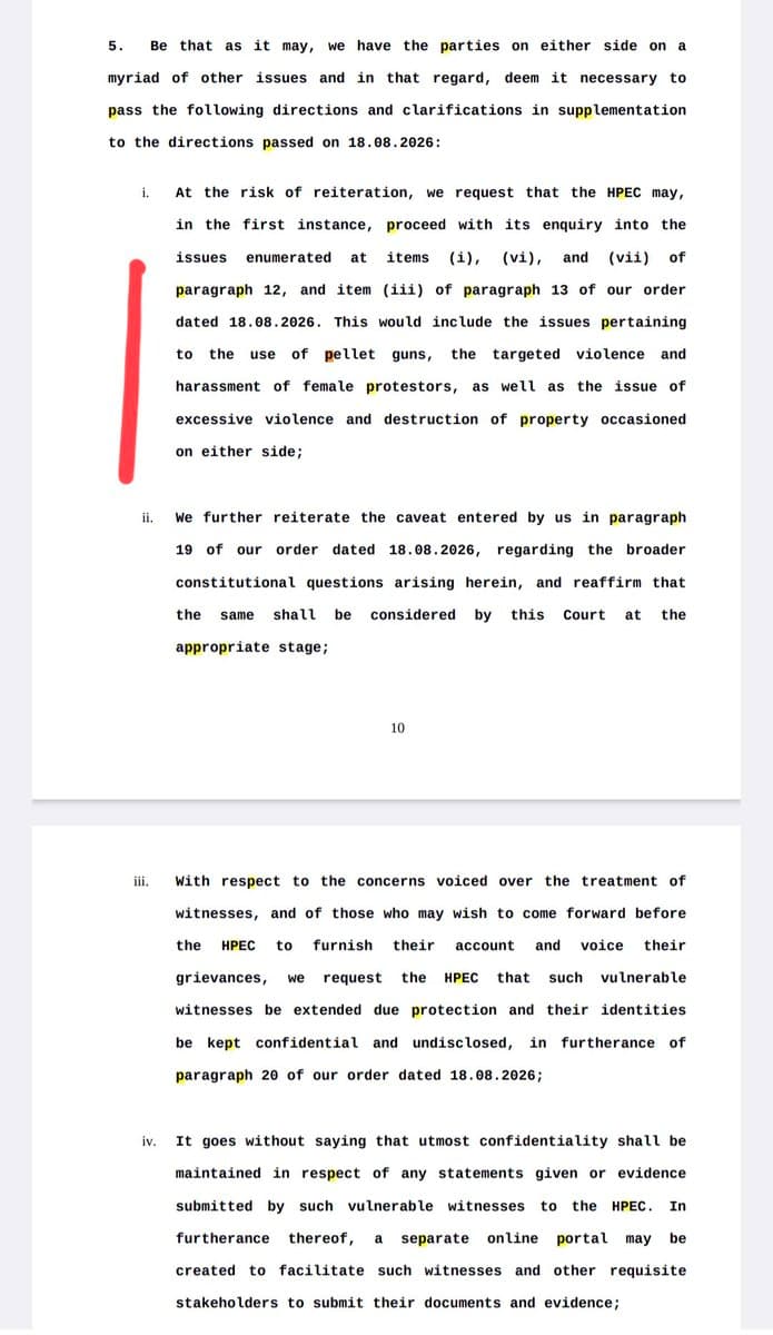 SC Keeps HPEC Intact; Pellet Use and Women Harassment First in CJP Probe